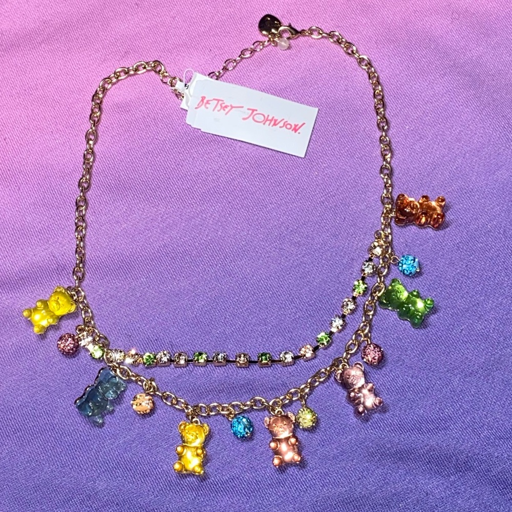 Betsey Johnson gummy bear short necklace